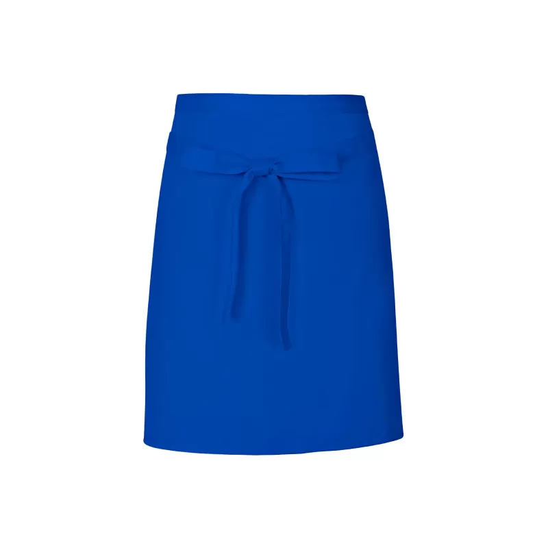 Tablier de cuisine court sans poche en coton et polyester sergé, 200 g/m²
