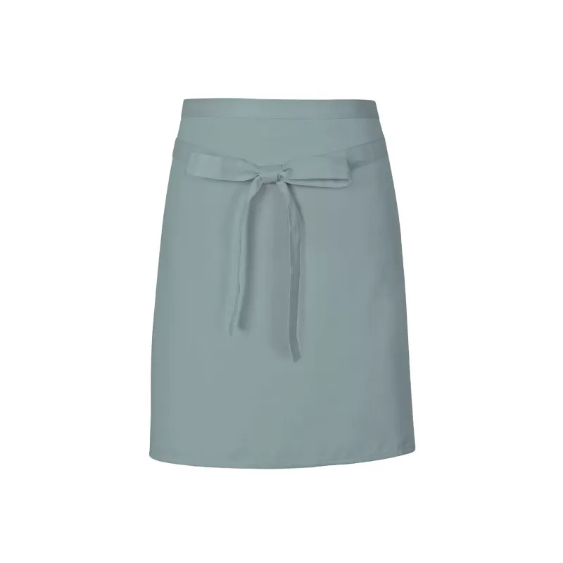 Tablier de cuisine court sans poche en coton et polyester sergé, 200 g/m²