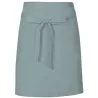 Tablier de cuisine court sans poche en coton et polyester sergé, 200 g/m²
