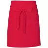 Tablier de cuisine court sans poche en coton et polyester sergé, 200 g/m²