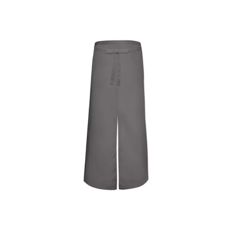 Tablier de bistro long sans poche avec fente confortable, 240 g/m²