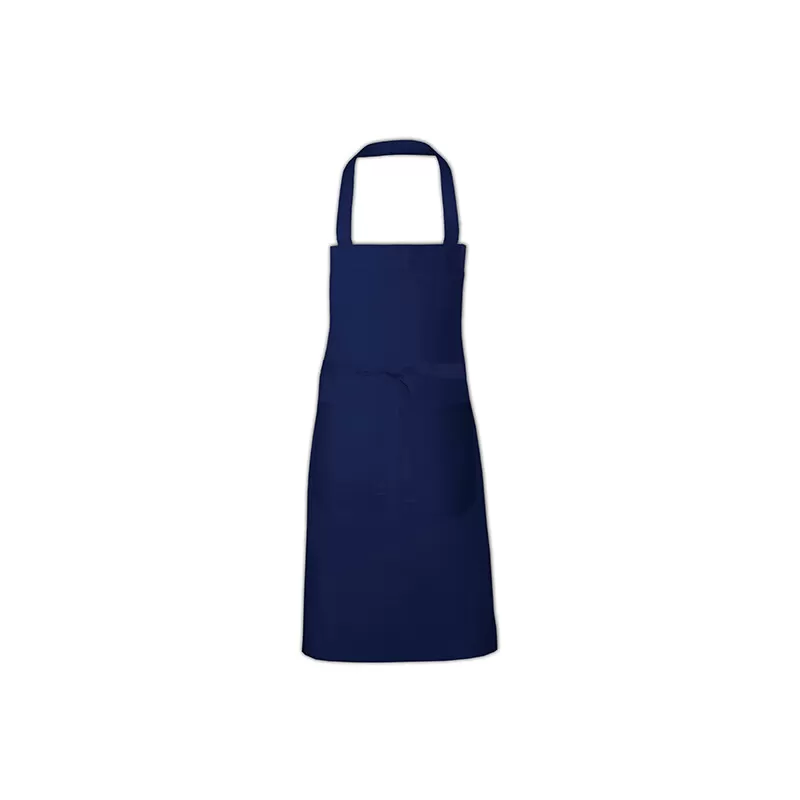 Tablier de cuisine en coton sergé prérétréci avec poche avant, 230 g/m²