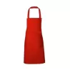 Tablier de cuisine en coton sergé prérétréci avec poche avant, 230 g/m²