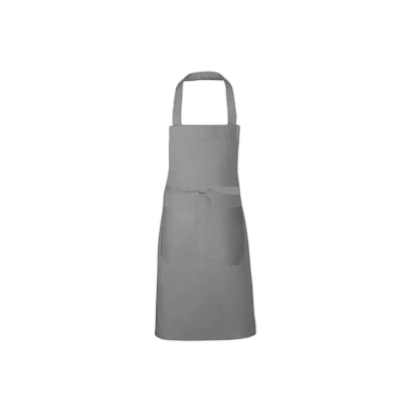 Tablier de cuisine en coton sergé prérétréci avec poche avant, 230 g/m²