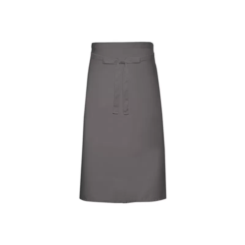Tablier de cuisine sans poche en polycoton sergé prérétréci, 240 g/m²