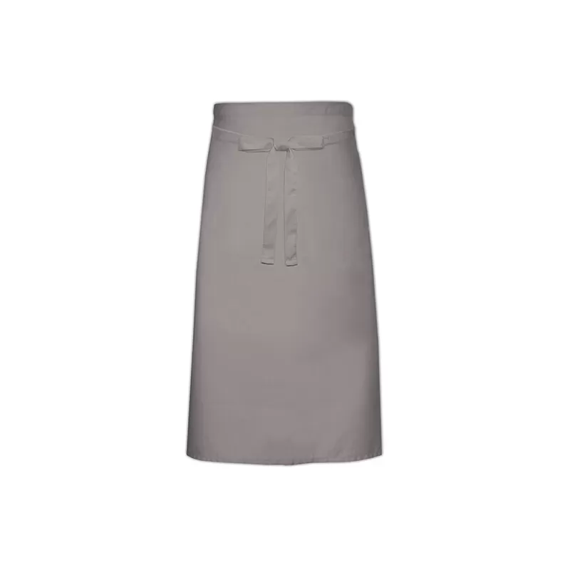 Tablier de cuisine sans poche en polycoton sergé prérétréci, 240 g/m²