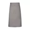 Tablier de cuisine sans poche en polycoton sergé prérétréci, 240 g/m²