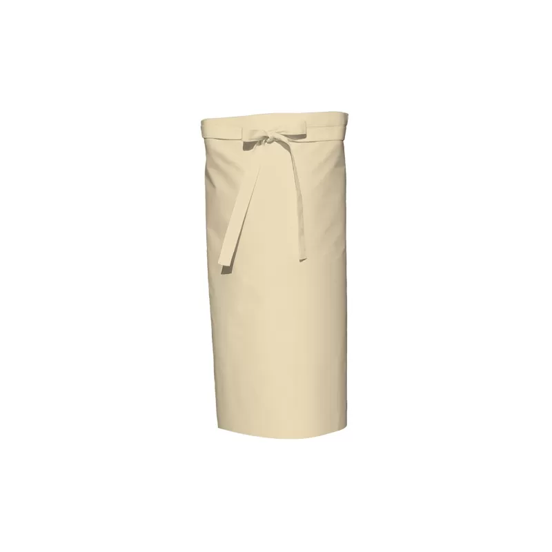 Tablier de cuisine sans poche en polycoton sergé prérétréci, 240 g/m²