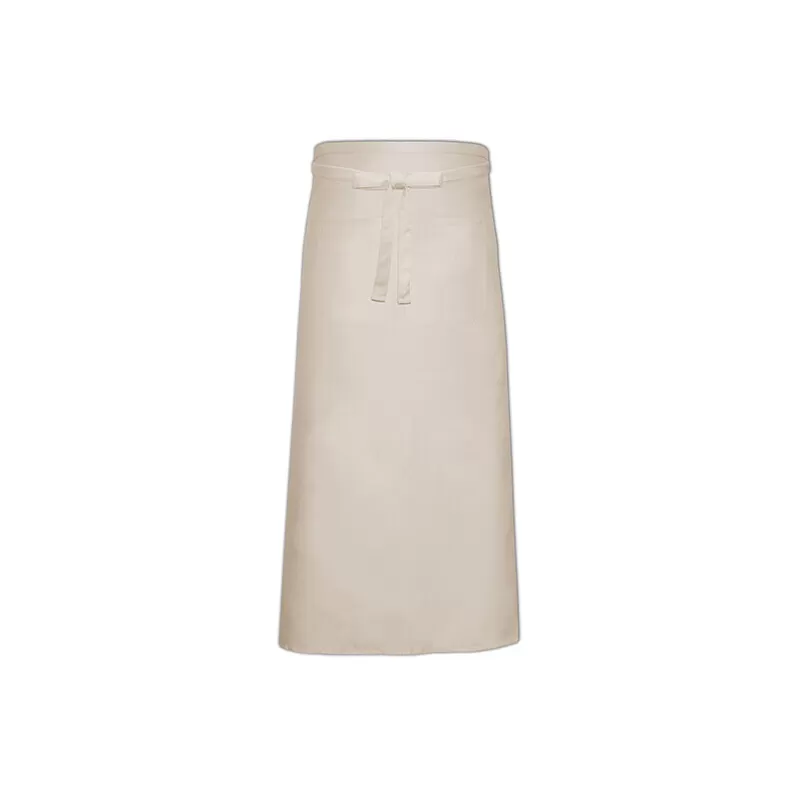 Tablier de bistro long avec poche en polycoton sergé, 240 g/m²