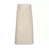 Tablier de bistro très long XL sans poche en polycoton sergé, 240 g/m²