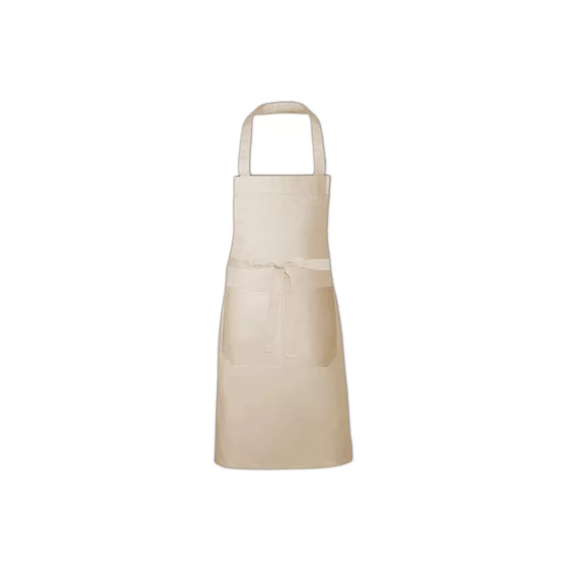 Tablier en polycoton sergé avec poche avant lavable à 60°C, 240 g/m²