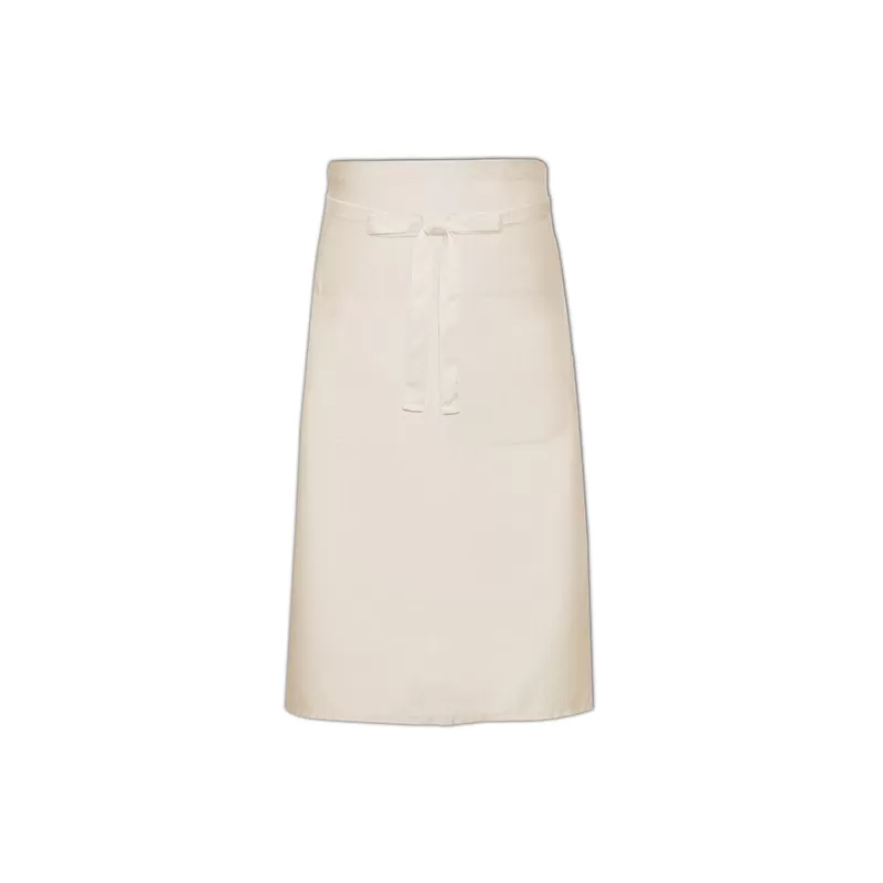 Tablier de cuisine avec poches en polycoton sergé prérétréci, 240 g/m²