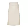 Tablier de cuisine avec poches en polycoton sergé prérétréci, 240 g/m²