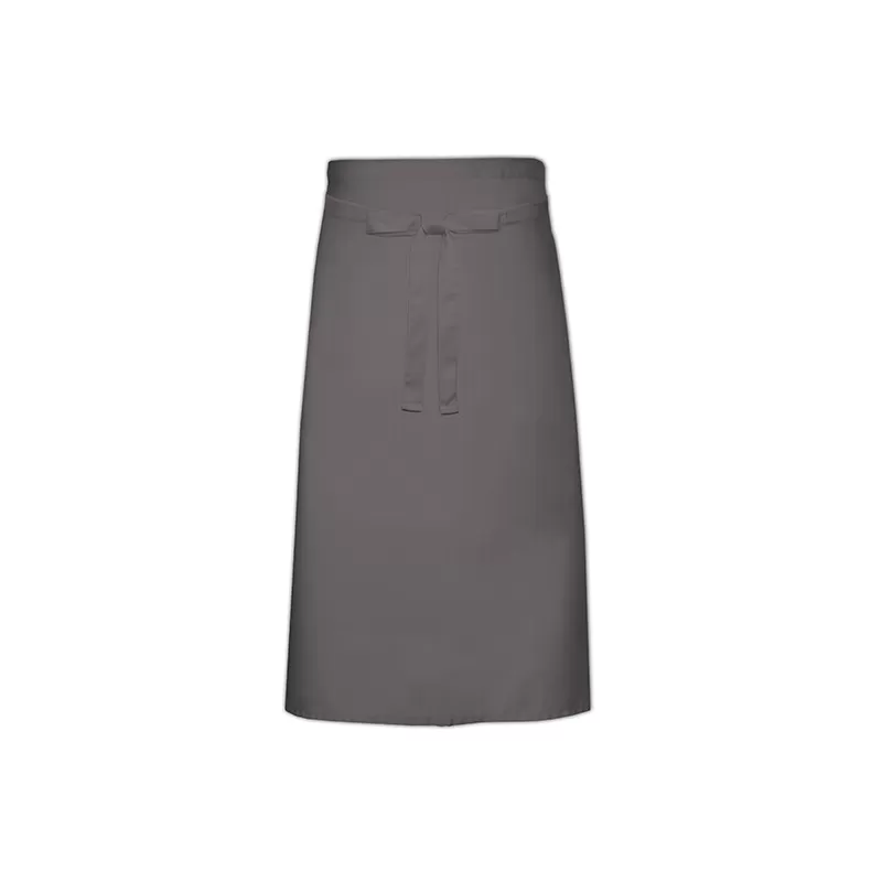 Tablier de cuisine sans poche fabriqué en Europe en polycoton sergé, 240 g/m²