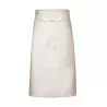 Tablier de cuisine XL sans poche en coton et polyester, 240 g/m²