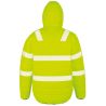 Veste à capuche haute visibilité en polyester recyclé, bandes de sécurité imprimées