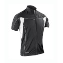 Veste de vélo homme zippée manches courtes réfléchissante, 170 g/m²