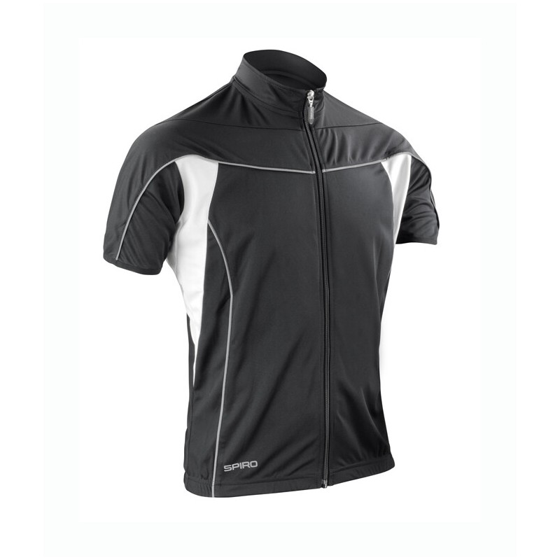 Veste de vélo zippée manches courtes, polyester, réfléchissante, 170 g/m²