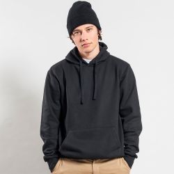 Sweat à capuche doublée avec poches fabriqué en Italie en polycoton, 280 g/m²