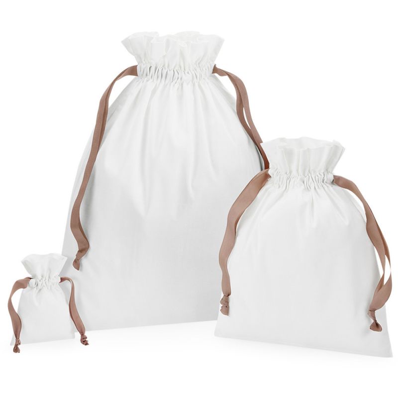 Sac en coton avec ruban multi-usage, fermeture par ruban contrasté, 140 g/m²