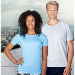 T-shirt de sport femme manches raglan en micro-polyester respirant, coupe ajustée, 135 g/m²