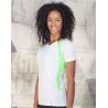 T-shirt de sport femme bicolore en micropolyester léger à manches courtes, 135 g/m²