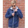 Veste à capuche zippé intérieur doublé sherpa, trous pour le pouce dans les manches, 250 g/m²