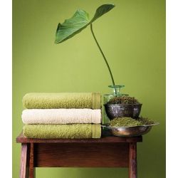 Serviette de bain vegan en coton doux, absorption élevée, 580 g/m²