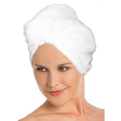 Turbans en éponge coton absorbant, boutonnière, 350 g/m²