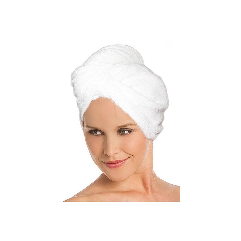 Turbans en éponge coton absorbant, boutonnière, 350 g/m²