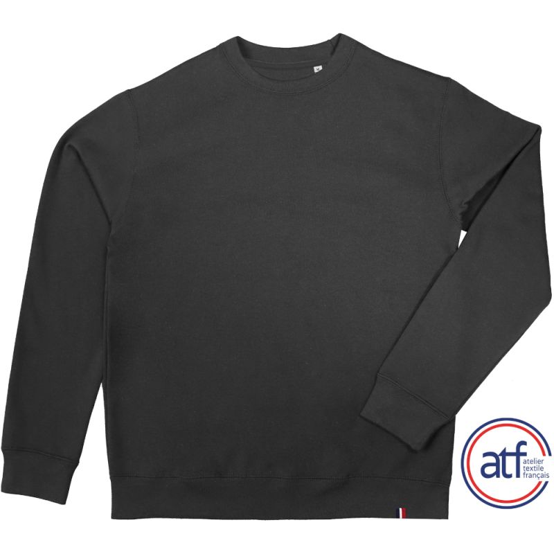 Sweat-shirt set in en coton biologique et polyester recyclé fabriqué en France, 300 g/m²