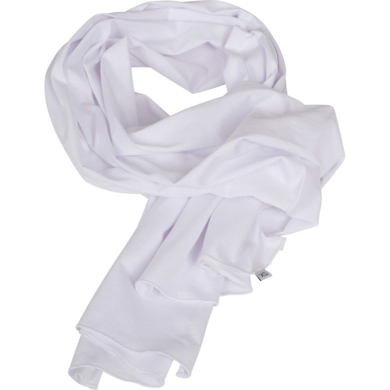 Echarpe légère type chèche en coton jersey OEKO-TEX, format 190 x 40 cm, 140 g/m²
