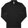 Polo manches longues maille piquée en coton, 2 boutons renforcés ton sur ton, 180 g/m²