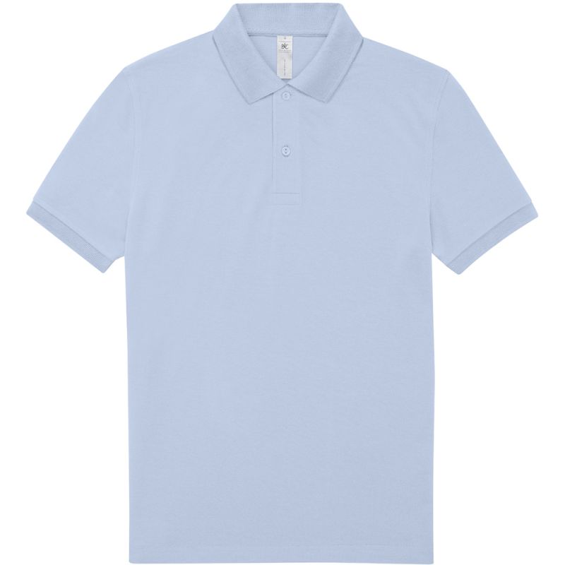 Polo manches courtes maille piquée en coton, 2 boutons renforcés ton sur ton, 180 g/m²