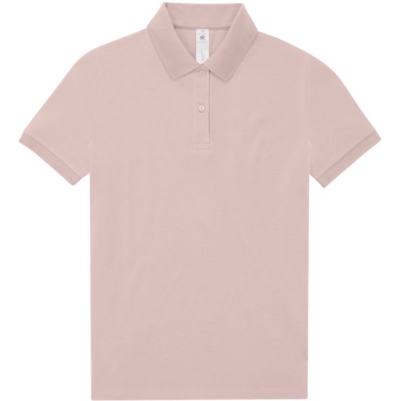 Polo femme manches courtes maille piquée en coton, 2 boutons renforcés ton sur ton, 180 g/m²