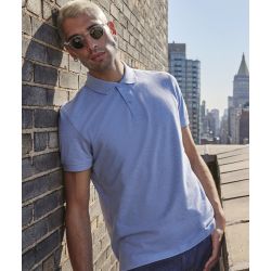 Polo homme manches courtes maille piquée en coton Optimium pré-rétréci, 210 g/m²