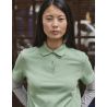 Polo femme manches courtes maille piquée en coton Optimium pré-rétréci, 210 g/m²