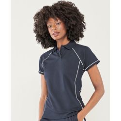 Polo femme de sport respirant haute performance raglan, 200 g/m²
