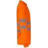 Polo haute visibilité manches longues, bandes réfléchissantes poitrine et manches, 150 g/m²