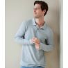 Polo classique manches longues en coton piqué coupe décontractée, 170 g/m²