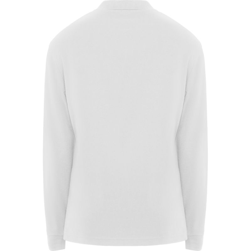 Polo en coton piqué à manches longues, bande de propreté renforcé, 200 g/m²