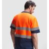 Polo technique manches courtes haute visibilité en polyester maille piquée, 170 g/m²