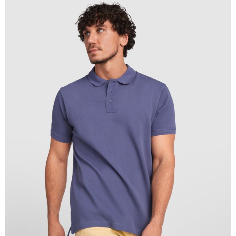 Polo haute qualité, manches courtes, confortable en coton, 3 boutons ton sur ton, 220 g/m²