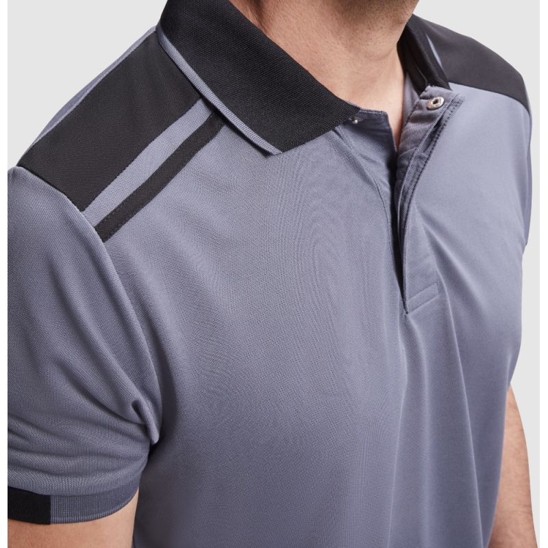 Polo à manches courtes avec des couleurs combinées en polyester piqué, 160 g/m²