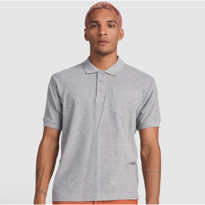 Polo manches courtes avec poche sur la poitrine gauche en polycoton, 190 g/m²