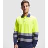Polo manches longues haute visibilité mélangé confortable en polyester et coton, 170 g/m²