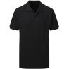 Polo homme en polyester et coton piqué, col 2 boutons unis, 215 g/m²