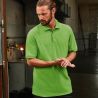 Polo de travail homme bio résistant manches courtes, 200 g/m²