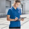 Polo de travail femme en coton durable manches courtes, 220 g/m²