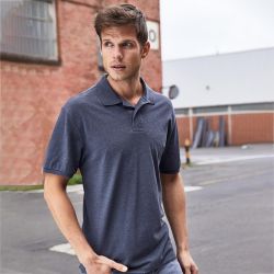Polo homme classique coton biologique col polo, manches courtes, 180 g/m²
